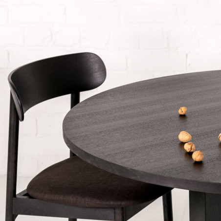 Long dining table Revolve Black oak