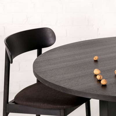 Long dining table Revolve Black oak