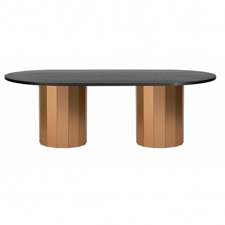 Long dining table Revolve Black/Varis oak