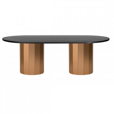 Long dining table Revolve Black/Varis oak