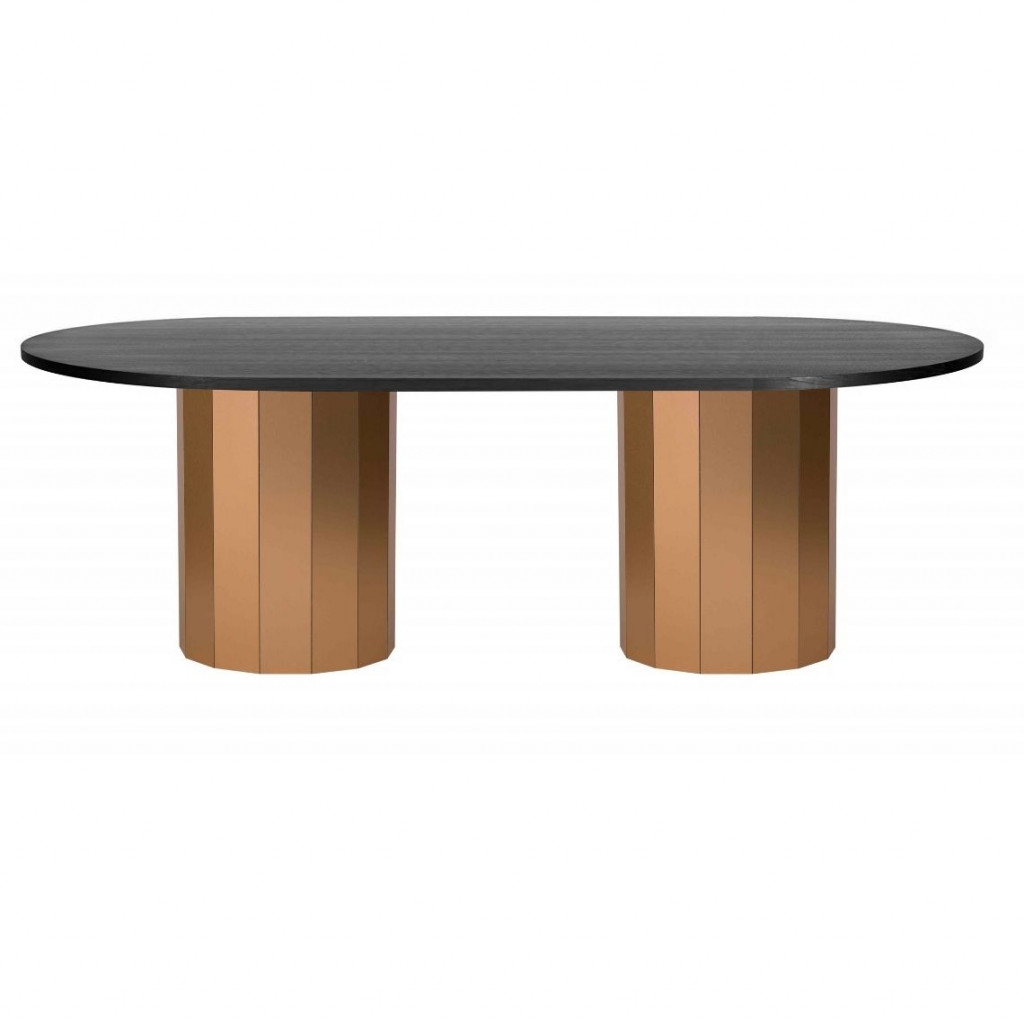 Long dining table Revolve Black/Varis oak