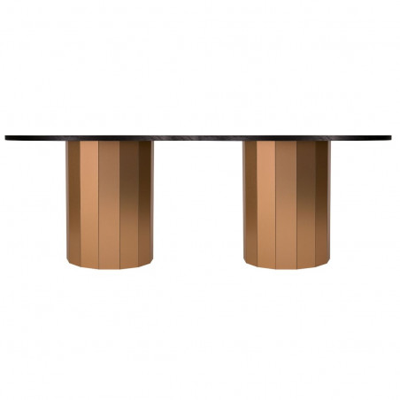 Long dining table Revolve Black/Varis oak