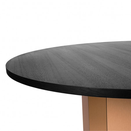 Long dining table Revolve Black/Varis oak