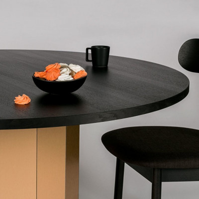 Long dining table Revolve Black/Varis oak
