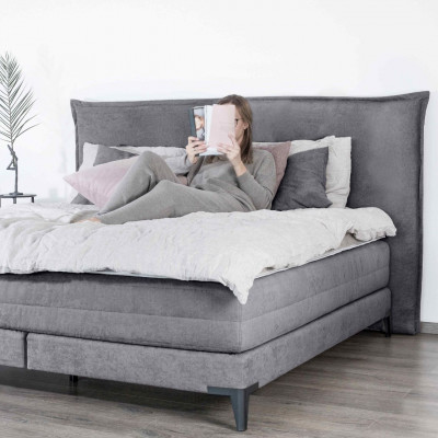 Bed with mattress Sunny | Grey