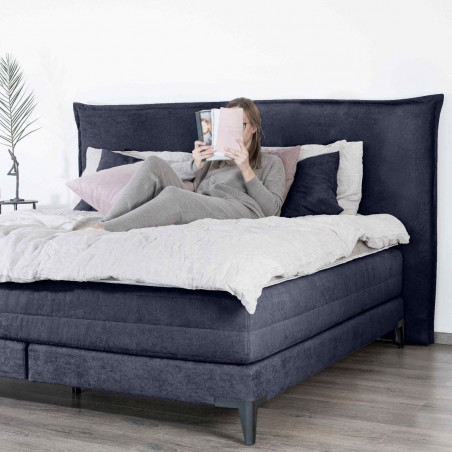 Bed with mattress Sunny | Blue-grey
