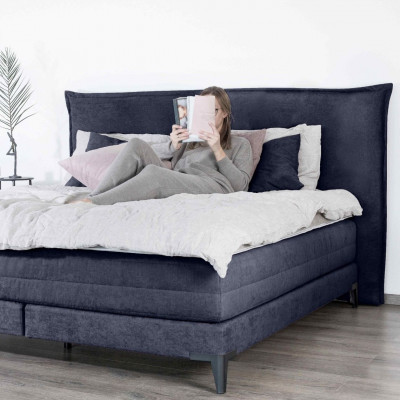 Bed with mattress Sunny | Blue-grey