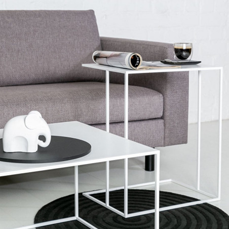 SILENCE side table for sofa White
