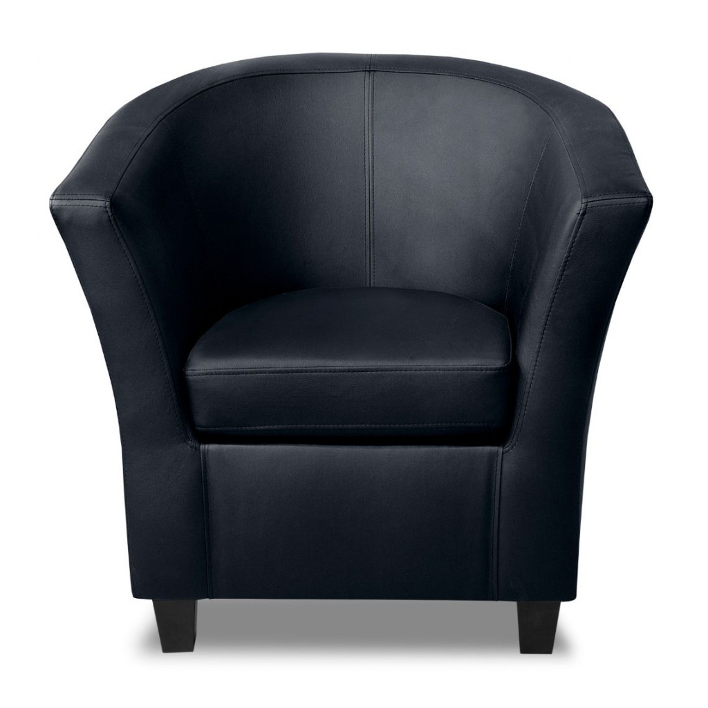 Polo leather armchair | Black Polo leather armchair | Black