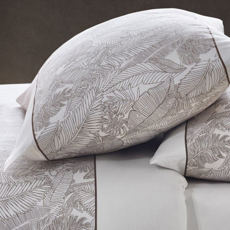 Bed linen covers set LEAF Brown | Brown