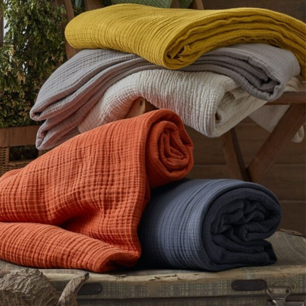 Bedspread MUSLIN Red | Red Bedspread MUSLIN Red | Red
