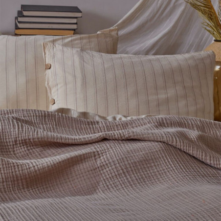 Bedspread MUSLIN Cappuccino | Cocoa