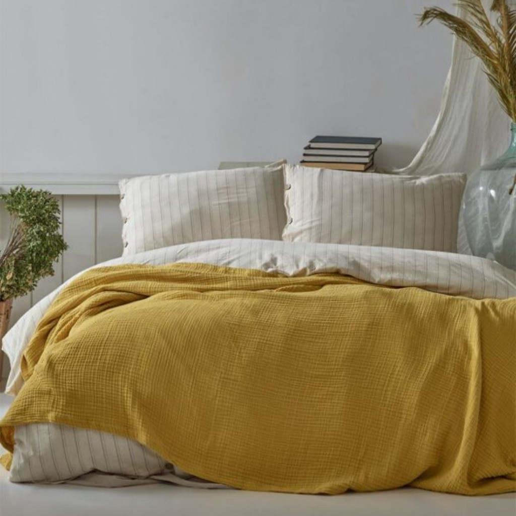 Покрывало MUSLIN Yellow | Желтый Покрывало MUSLIN Yellow | Желтый