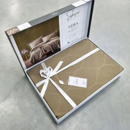 Bedspread with pillowcases VIRA Khaki | Greenish