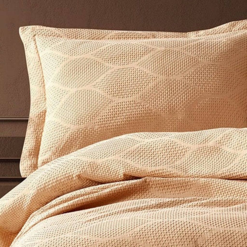 Bedspread with pillowcases VIRA Beige | Yellow Bedspread with pillowcases VIRA Beige | Yellow