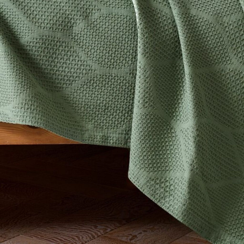 Bedspread with pillowcases VIRA Green | Green Bedspread with pillowcases VIRA Green | Green