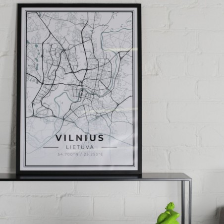 City map Vilnius | Home decor