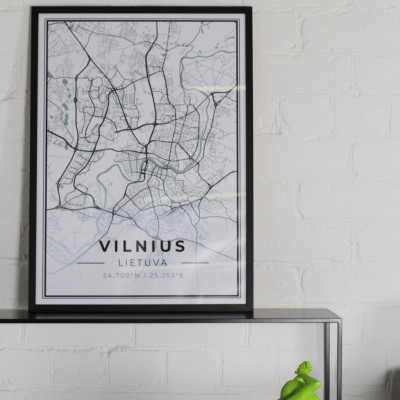 City map Vilnius | Home decor