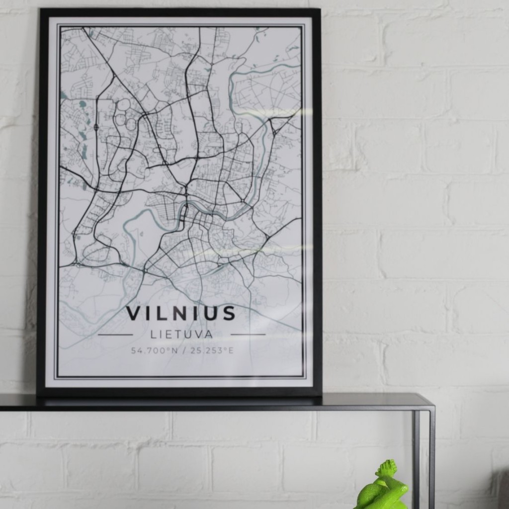 City map Vilnius | Home decor City map Vilnius | Home decor