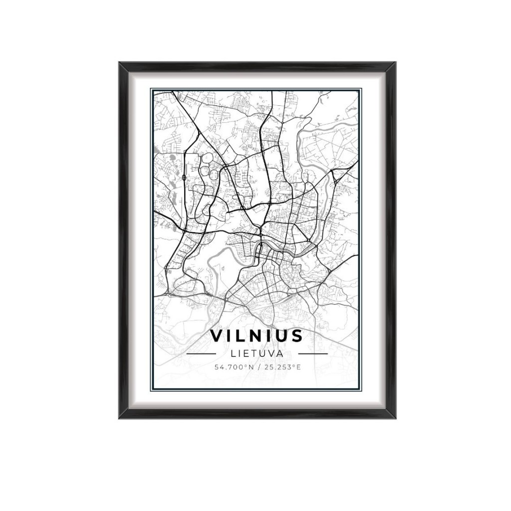 City map Vilnius | Home decor City map Vilnius | Home decor