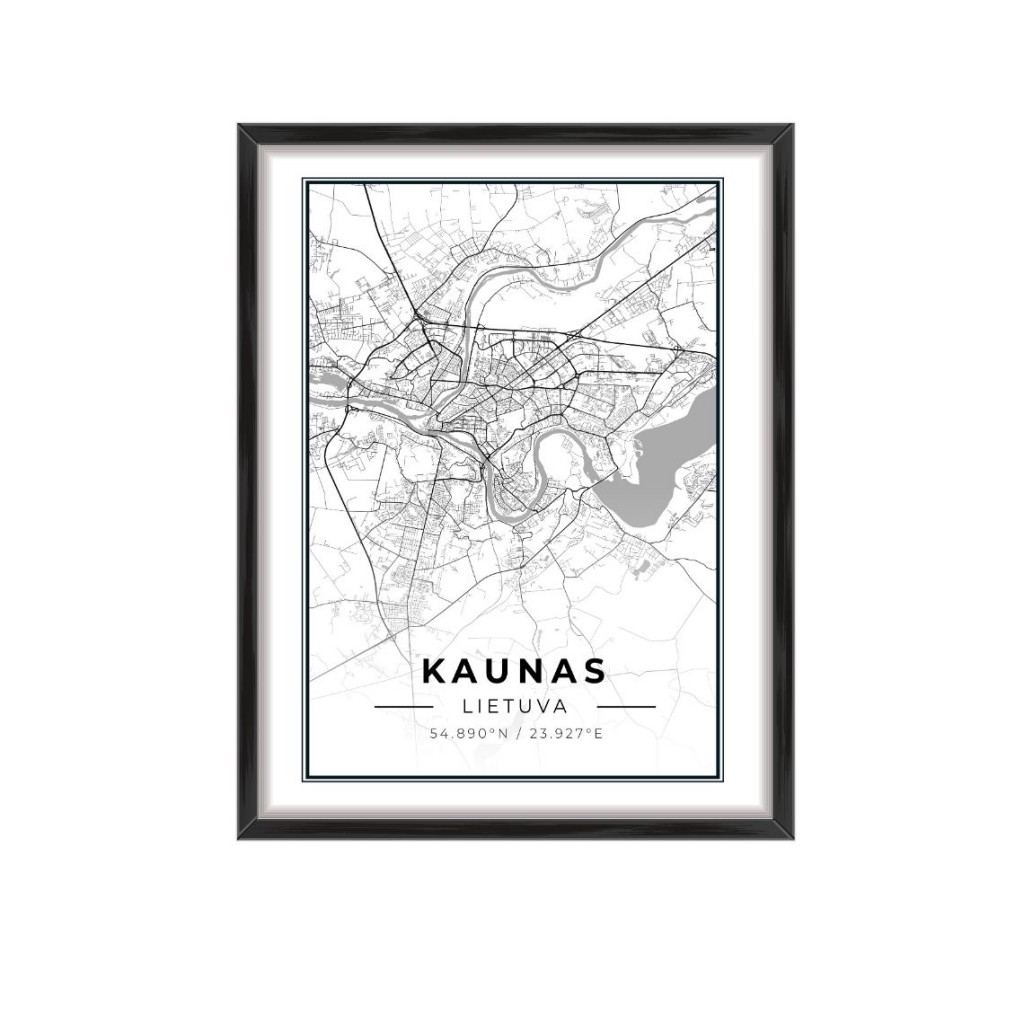 City Map Kaunas | Home Decor City Map Kaunas | Home Decor