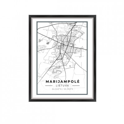 City map Marijampolė