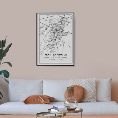 City map Marijampolė