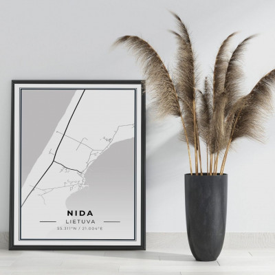 City map Nida