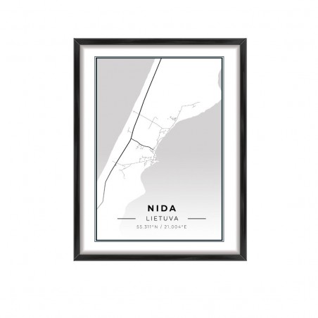 City map Nida