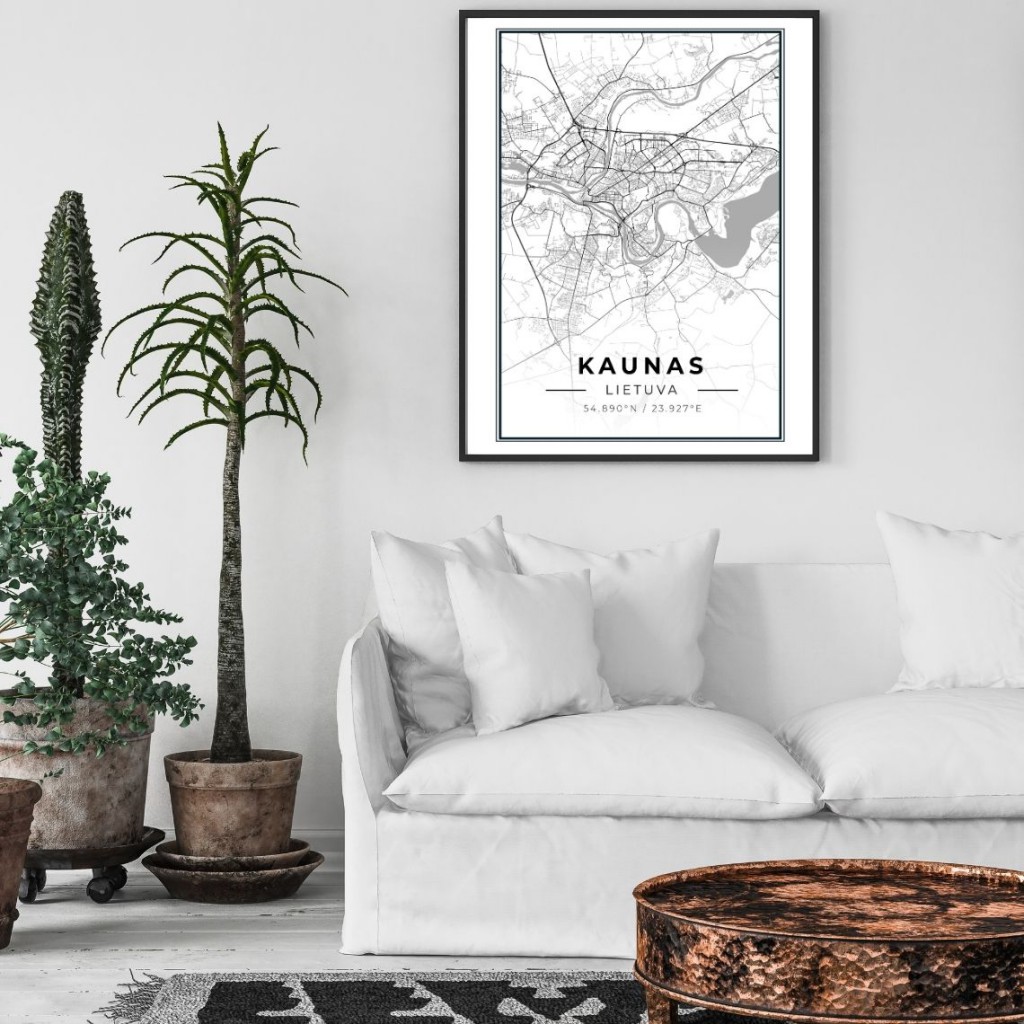 City Map Kaunas | Home Decor City Map Kaunas | Home Decor
