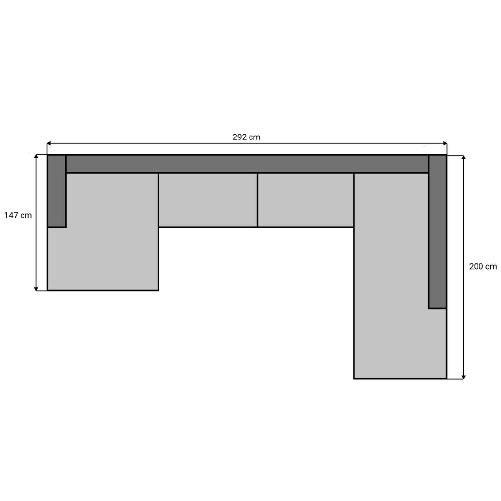 Sofa Festival PLUS U-shaped | Dark grey Sofa Festival PLUS U-shaped | Dark grey
