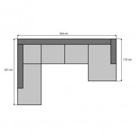 Sofa Linea OCH3 Dark Grey | Dark grey