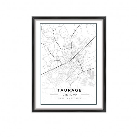 City map Taurage