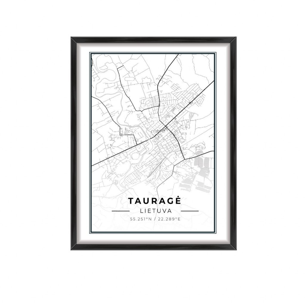City map Taurage