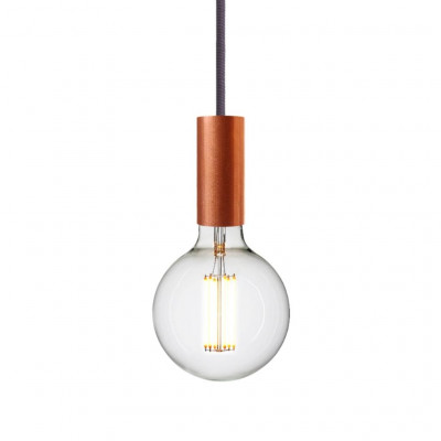 Pendant luminaire Tube Aqua | Asphalt