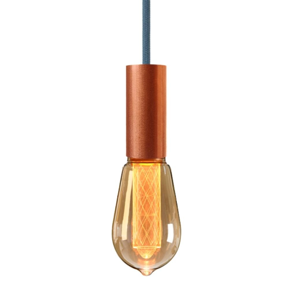 Pendant luminaire Tube Aqua | Indian Teal