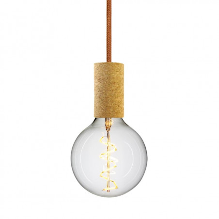 Pendant luminaire Cork Beige | Copper
