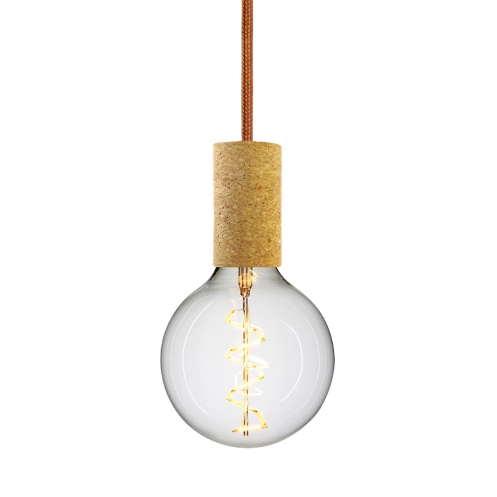 Pendant luminaire Cork Beige | Copper