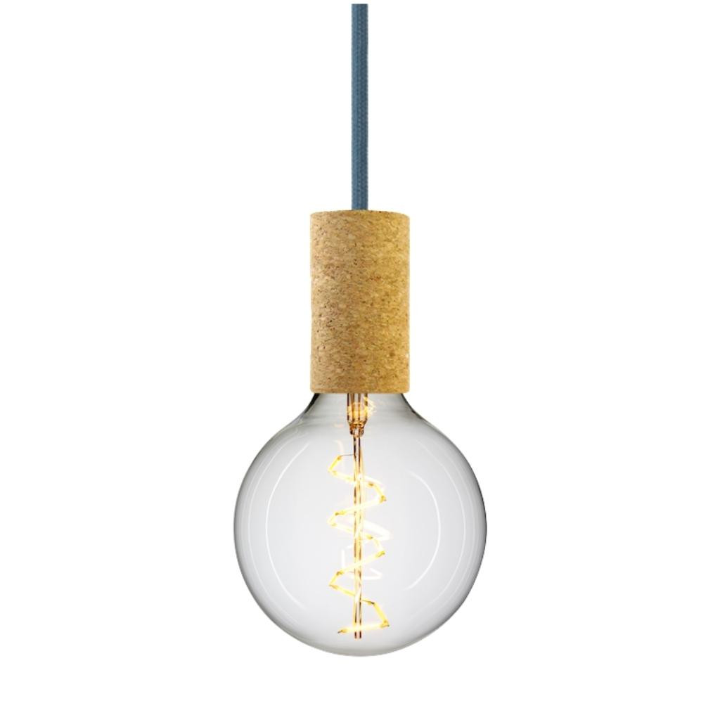 Pendant luminaire Cork Beige | Indian Teal