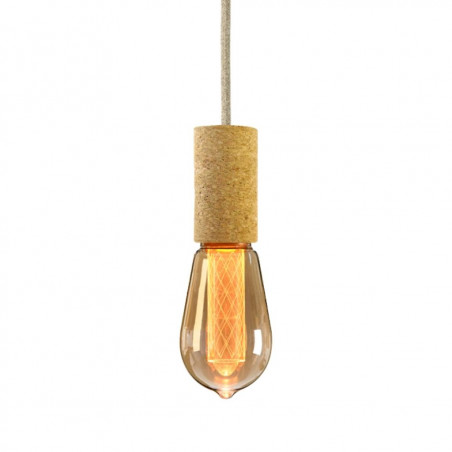 Pendant luminaire Cork Beige | Natural Linen