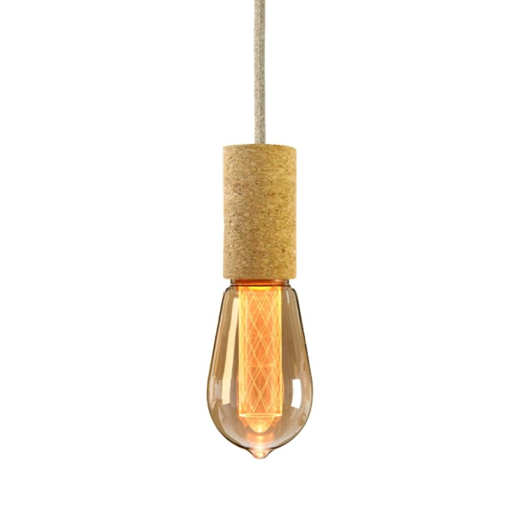 Pendant luminaire Cork Beige | Natural Linen