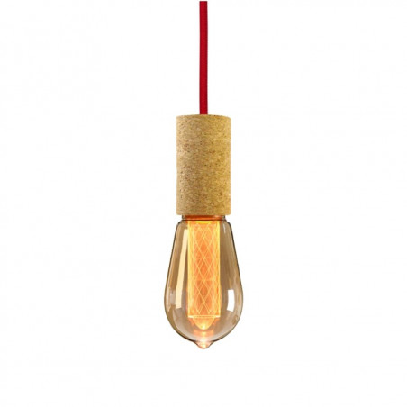 Pendant luminaire Cork Beige | Rococco Red
