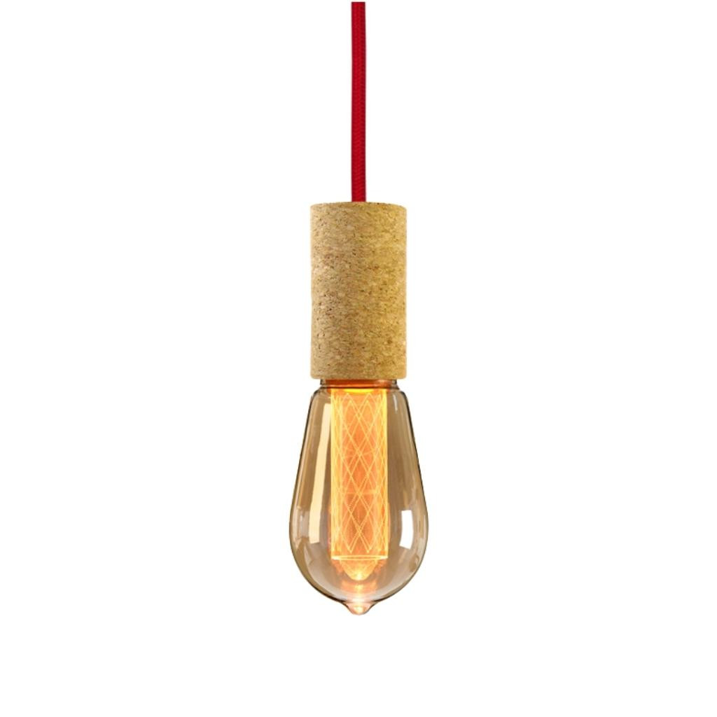 Pendant luminaire Cork Beige | Rococco Red