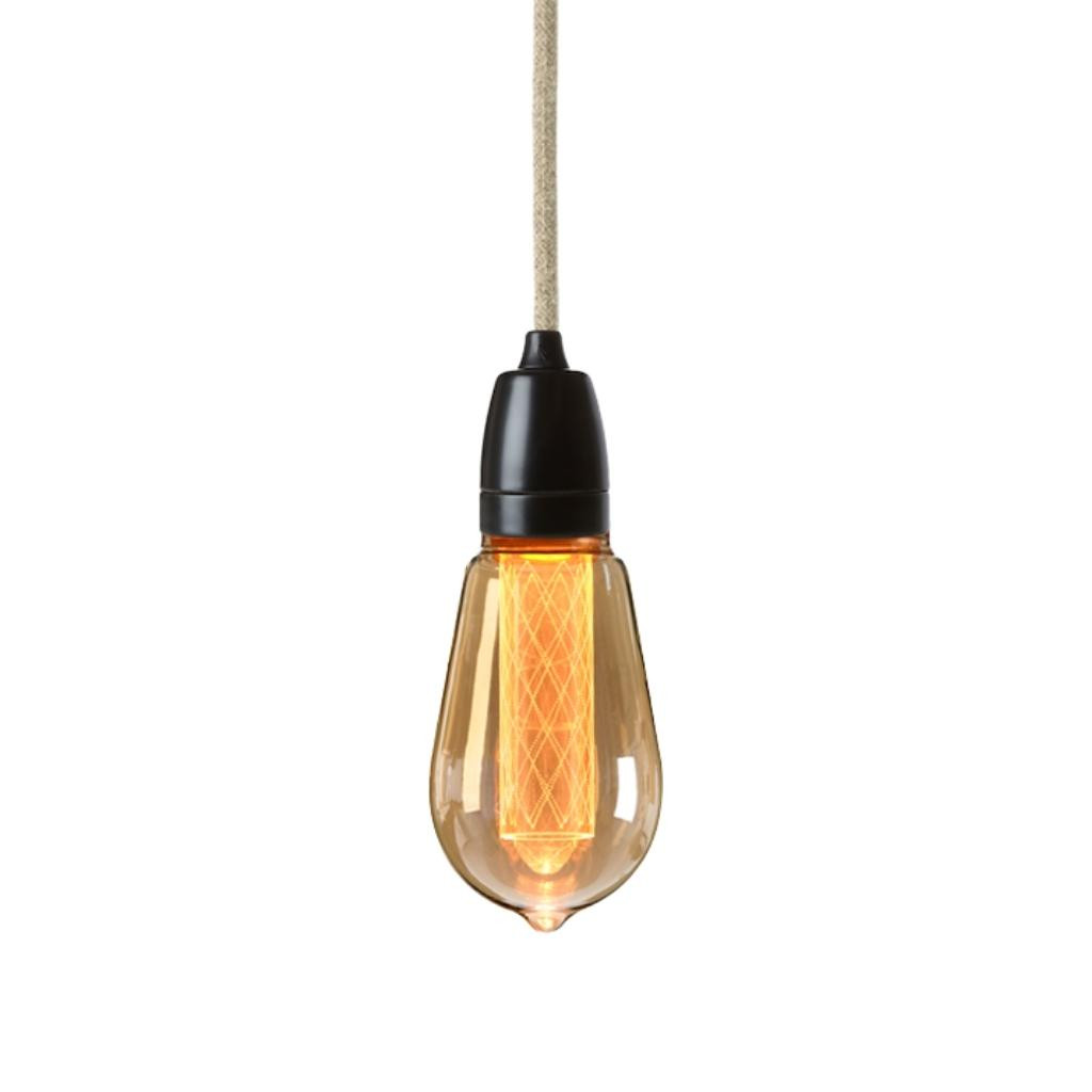 Pendant luminaire Classic Black | Natural Linen