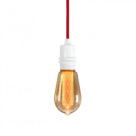 Pendant luminaire Bolt White | Rococco Red