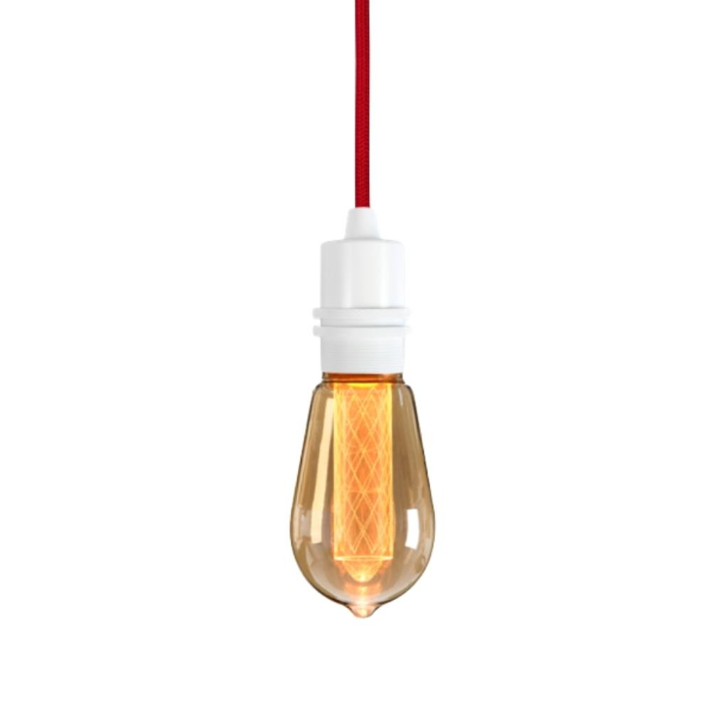 Pendant luminaire Bolt White | Rococco Red