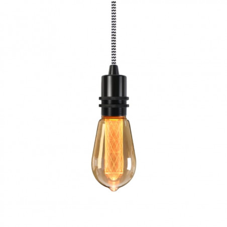 Pendant luminaire Bolt Black | Zebra Skin